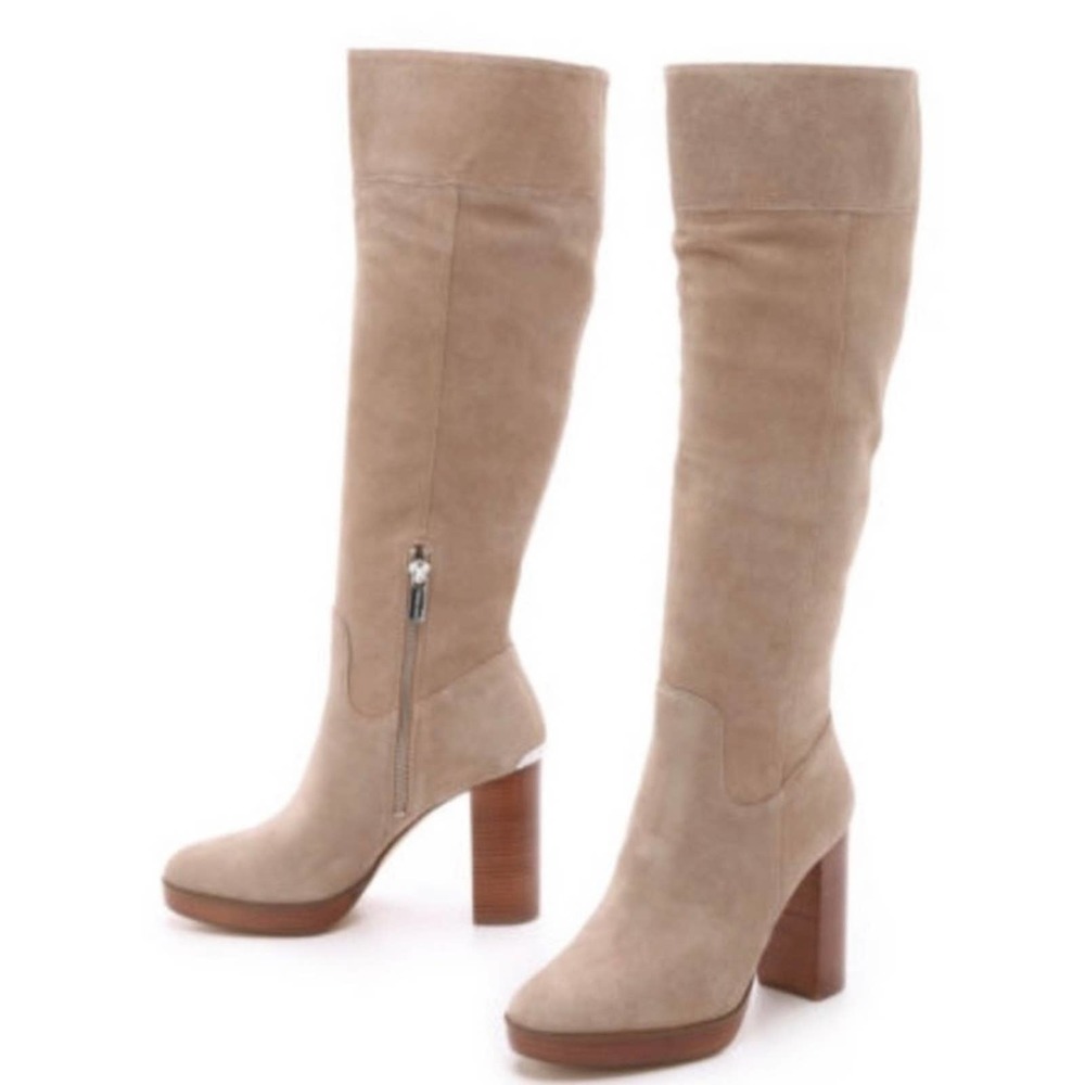 Michael Kors Women’s Regina Platform Boots Tan Size 10 EUC
